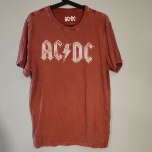 AC/DC Red Short Sleeve Tee Iconic Band Shirt